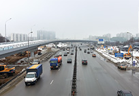 Строительство съезда с МКАД на Можайское шоссе в Москве завершается