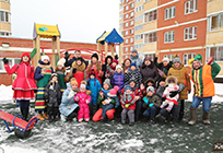 Цикл дворовых праздников «Зимние забавы» стартовал в Жаворонковском