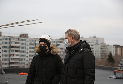 Андрей Иванов проверил ход строительства нового Дома культуры в посёлке Горки-10
