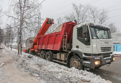 Составлен график вывоза снега с улиц города Одинцово в период с 17 по 24 января