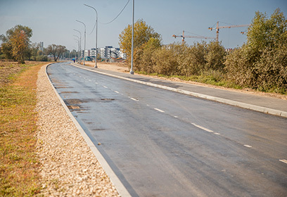 Завершен капитальный ремонт подъездной дороги к ЖК «Равновесие»