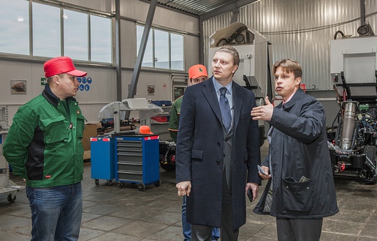 С инспекционным выездом новый сборочный цех компании «Меркатор» посетил глава района Андрей ИВАНОВ