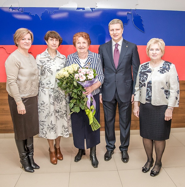 Андрей Иванов и Лидия Антонова поздравили Гильду Ботт с юбилеем