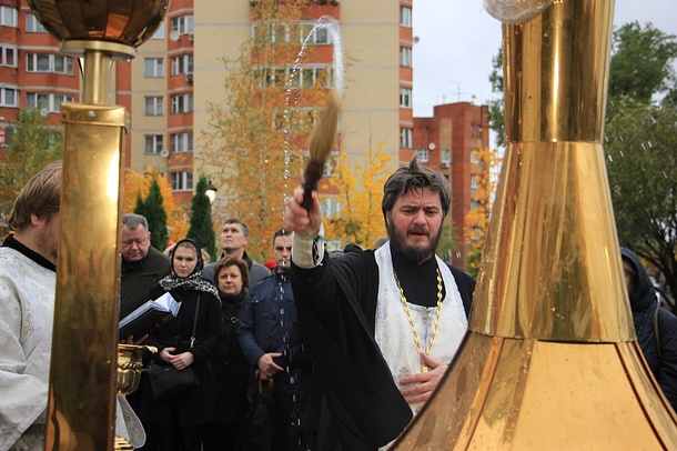 В Голицыно состоялся чин освящения купола часовни святого Преподобного Илии Муромского, Октябрь