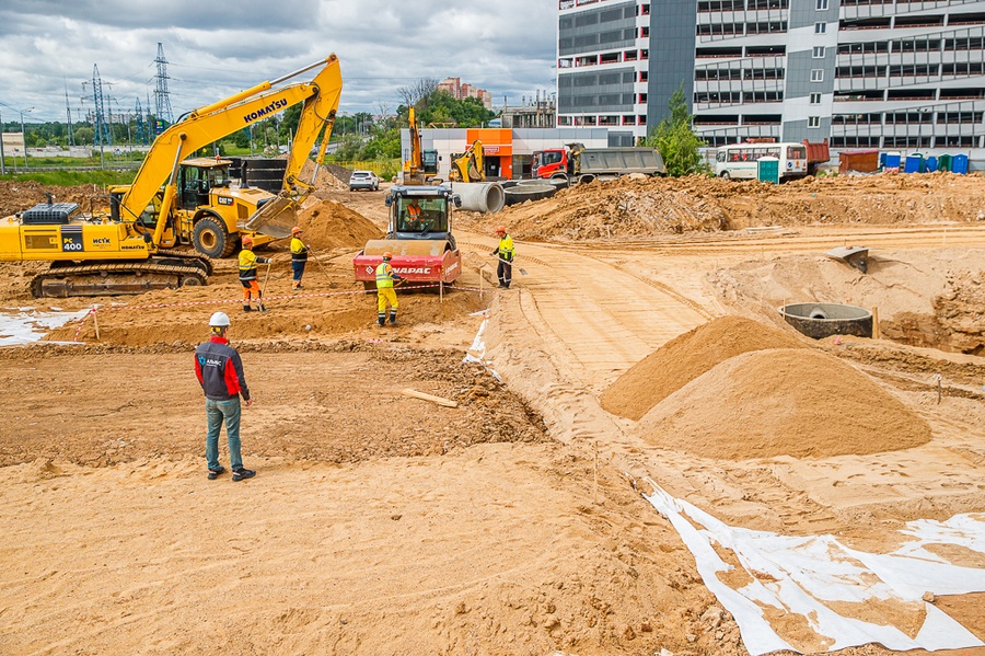 Строительные работы, В Одинцовском городском округе активными темпами продолжается дорожное строительство
