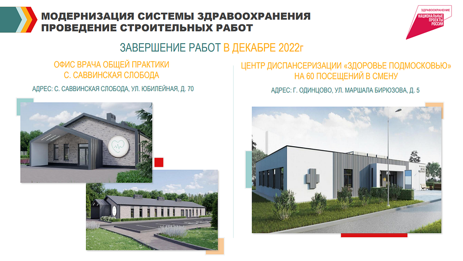 Медобъекты текст 4, Несколько важных объектов здравоохранения были отремонтированы в Одинцовском округе в 2022 году