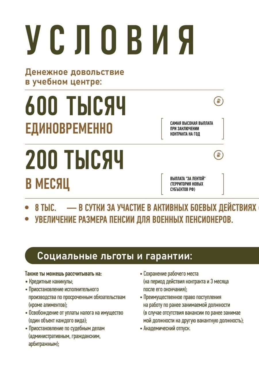 Служба по контракту в Вооруженных силах РФ