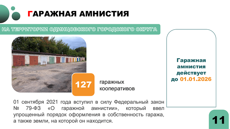 Отчет Пайсова МА Тесля АА с правками 49, Жители Одинцовского городского округа могут в упрощенном порядке оформить гараж и земельный участок под ним
