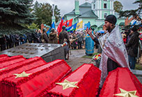 Останки 70 советских солдат захоронены в Никольском