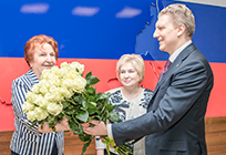 Андрей Иванов и Лидия Антонова поздравили Гильду Ботт с юбилеем