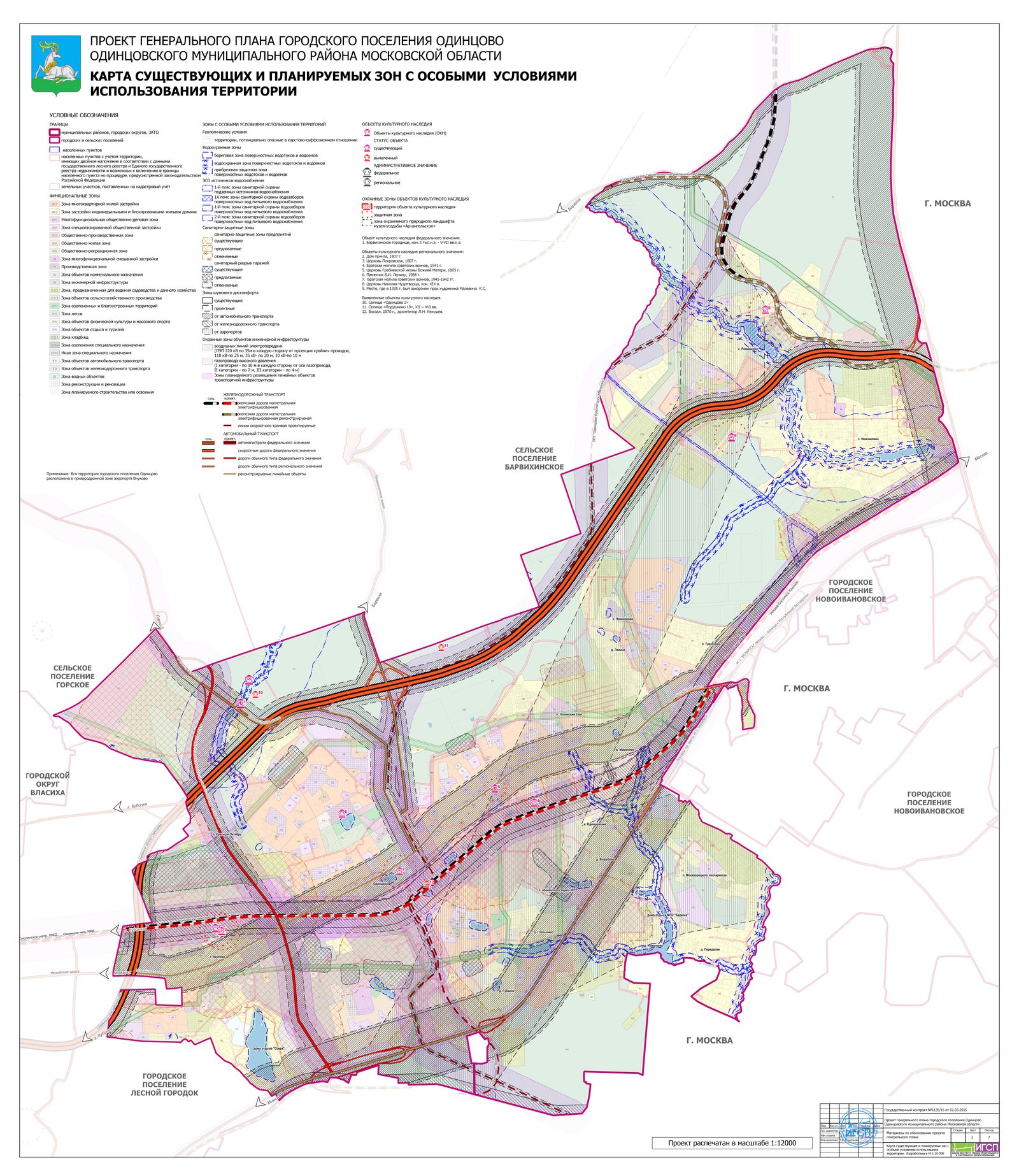 Генеральный план городского поселения Одинцово