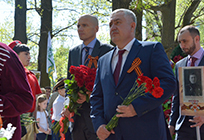 Дмитрий Голубков принял участие в памятном митинге в поселке ВНИИССОК