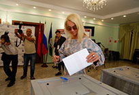 Яна Рудковская проголосовала на выборах губернатора Подмосковья в Назарьевском