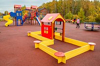 В деревне Трубачеевка Жаворонковского поселения открылись две детские площадки