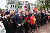 В Одинцовском городском округе прошли торжественные марши и памятные митинги в честь Дня Победы