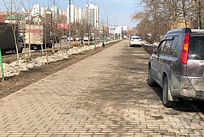 В Одинцово по просьбам жителей ликвидирована стихийная парковка на тротуаре