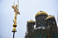 Малый крест установили на Главный храм Вооруженных сил России