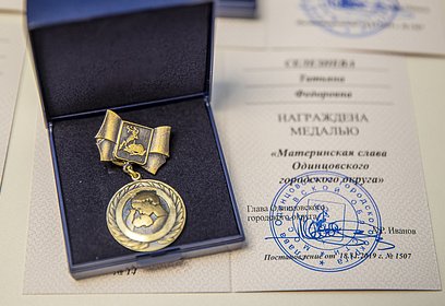 Идёт приём документов на награждение медалью «Материнская слава Одинцовского городского округа»