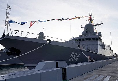 Оснащенный пушечным комплексом «Панцирь-М» корабль «Одинцово» вошёл в состав ВМФ