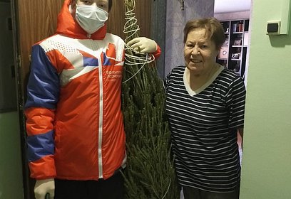 Одинцовские пенсионеры получили к Новому году бесплатные ёлки