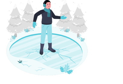 В начале зимнего сезона выходить на тонкий лёд опасно для жизни!