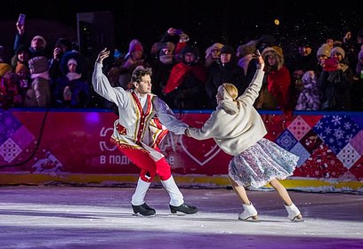 Звезды шоу «Ледниковый период» выступили на катке в парке Малевича 25 декабря