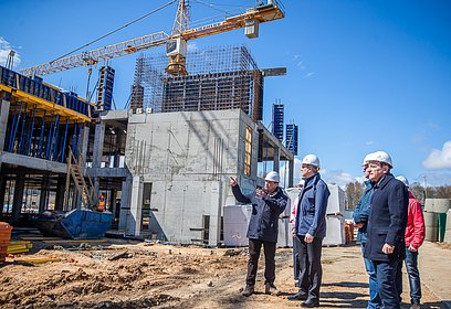 Ход строительства садика на 330 воспитанников в Кубинке проверил глава Одинцовского округа Андрей Иванов