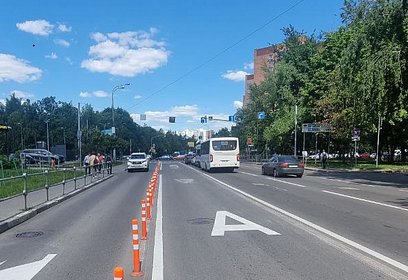 В Одинцово на улице Свободы появилась дополнительная выделенная полоса для общественного транспорта