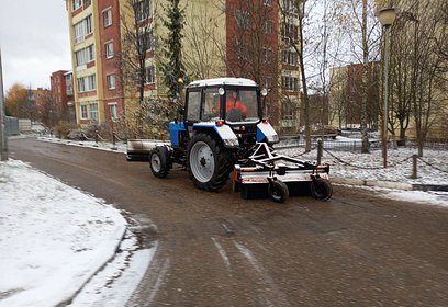 В уборке снега утром 31 октября в Одинцовском округе задействовали 31 единицу техники