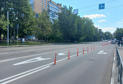Выделенная полоса на улице Свободы в Одинцово вошла в число наиболее эффективных «выделенок» региона