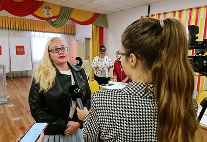 Ольга Кравченко приняла участие в голосовании на выборах губернатора Московской области