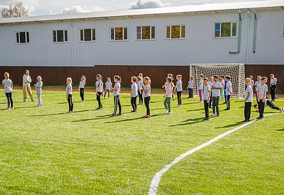 Глава Одинцовского округа осмотрел новое спортивное ядро на территории Введенской школы № 3 в Звенигороде