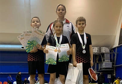 Воспитанники спортивной школы Одинцово завоевали 7 медалей на Всероссийских соревнованиях по бадминтону