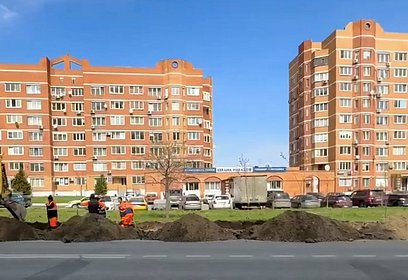 Реконструкция тротуаров на улице Говорова в Одинцовском округе выполнена на 70%