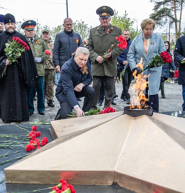 Память погибших в Великой Отечественной войне почтили в Одинцово и деревне Солманово