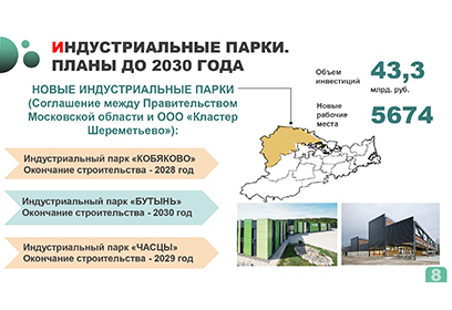 В Одинцовском округе до 2030 года планируется построить 4 индустриальных парка