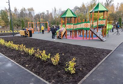 Обновленный сквер в Больших Вяземах открыл глава Одинцовского округа