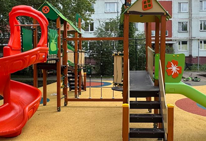 В 2025году в Одинцовском округе проведены работы по установке 20 детских игровых и спортивных площадок