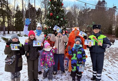 Одинцовская Госавтоинспекция напомнила детям о правилах поведения на зимней дороге
