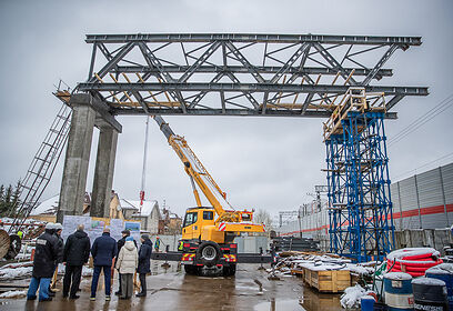 Надземный пешеходный переход в ЖК «Рублевский» построен на 22%