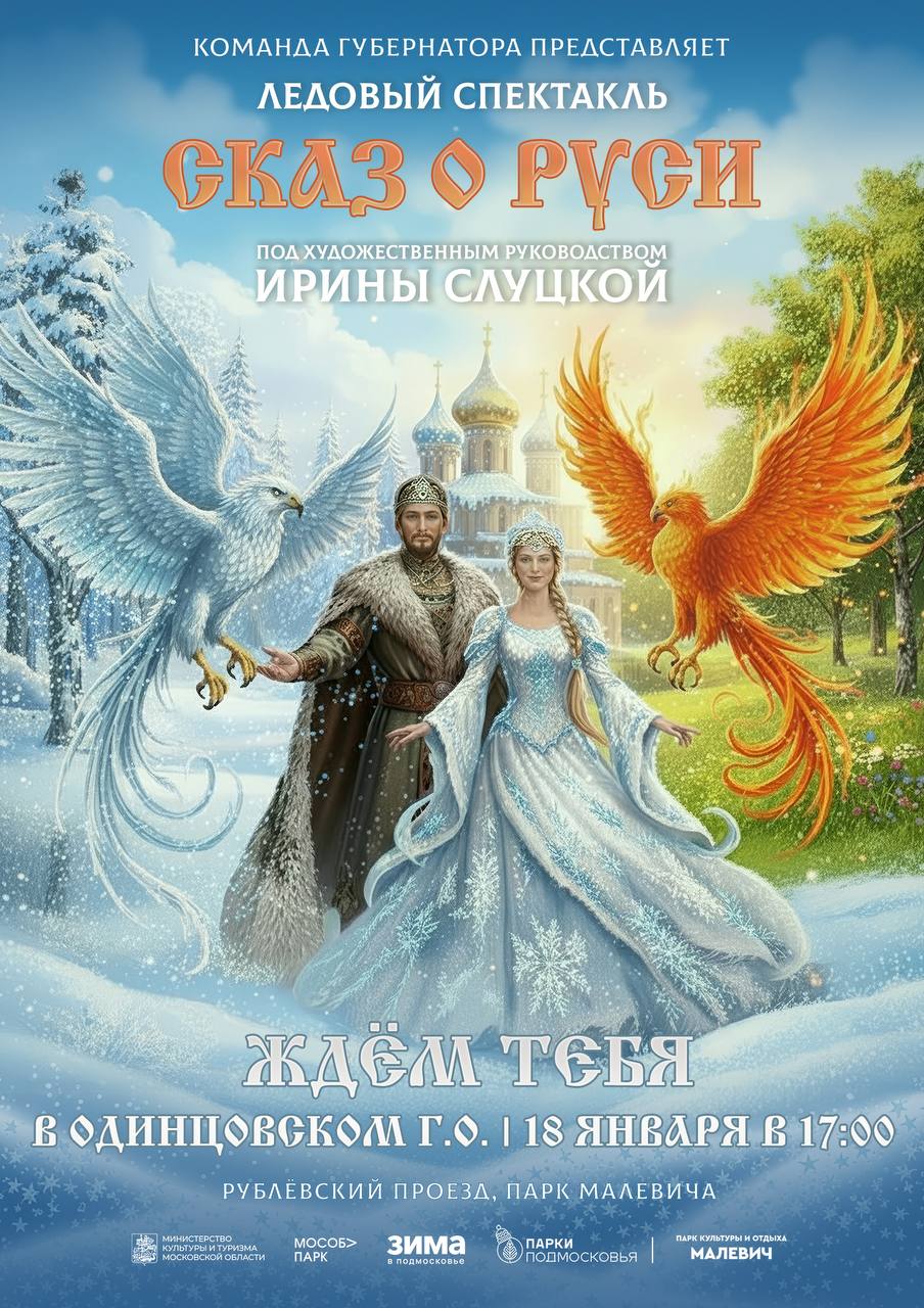 С 17 по 25 января на катках Московской области пройдут ледовые спектакли «Сказ о Руси»