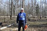 В субботнике принял участие и руководитель администрации Одинцовского района