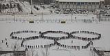 Фото: Четыре сотни одинцовских школьников выстроились в гигантские олимпийские кольца