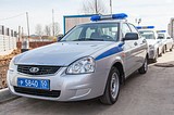 Три новых служебных автомобиля, переданных Главным управления МВД России по Московской области