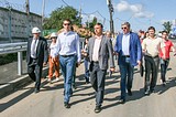 Фото: Петр ИВАНОВ: «Работы по строительству путепровода в Перхушково идут в соответствии с графиком»