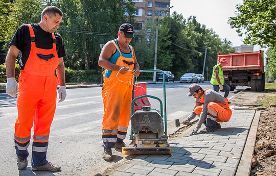 Основные пешеходные переходы Одинцово оборудуют тактильной плиткой