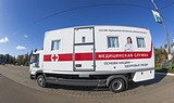 Фото: Андрей ИВАНОВ передал Одинцовской ЦРБ ключи от ультрасовременного передвижного фельдшерско-акушерского пункта