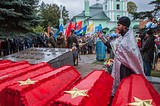 Останки 70 советских солдат захоронены в Никольском