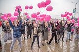 Спортивный флешмоб «Профилактика заболевания рака молочной железы» прошел в центре Одинцово