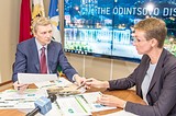 Глава сельского поселения Жаворонковское Светлана Дейвис отчиталась перед главой Одинцовского района Андреем Ивановым